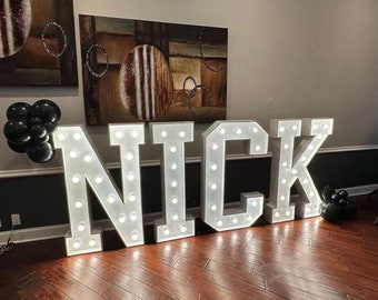 Marquee Letters 3ft/4ft/5ft Large Letter Sign,Big Marquee Led Letters Sign For Wedding Decor Event Decor,Diy Led A-Z Alphabet Marquee Lights