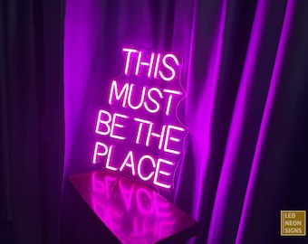 This Must Be The Place Neon Sign,Handmade Neon Signs,Room Decor Lights,Holiday decor Lights,LED Neon Sign