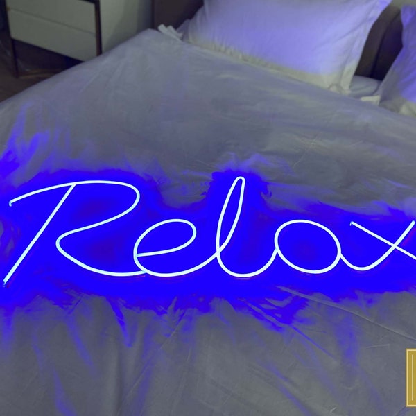 Relax LED Neon Light Signs for Room/Bar Decor,Birthday Gifts,Game Room, Living Room,with Different Custom Size&Color Neon Signs