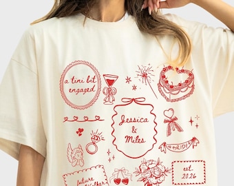 Custom future Mrs shirt bride in a tini bit personalized martini newly engaged gift engagement tshirt married Comfort Colors last name