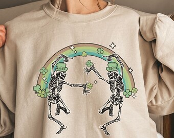 Divertida sudadera de cuello redondo del Día de San Patricio Stpatrick suéter camiseta irlandesa camisa de la suerte st paddys día camiseta trébol camiseta traje de San Patricio