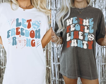 Red white and I do bachelorette shirts custom 4th of July bridesmaids gifts Independence Day Bach red white and boozy fourth Comfort Colors