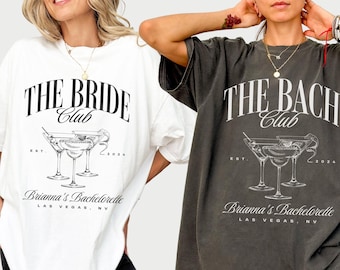 The Bach club bachelorette party shirts social club bridesmaids gifts custom cocktail t-shirts lux merch favors the bride bachlorette beach
