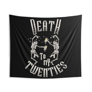30th birthday decorations for her, death to my 20s, rip 20s, 30th birthday gift for her, 30th birthday gift for him, Funny Tapestry, banner