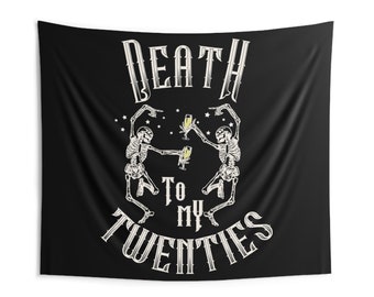 30th birthday decorations for her, death to my 20s, rip 20s, 30th birthday gift for her, 30th birthday gift for him, Funny Tapestry, banner