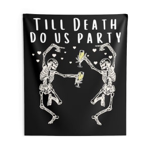 Funny Tapestry, Bachelorette decorations, Bachelorette Backdrop, Halloween Party Decor, Til Death Bachelorette Party, Bachelorette Banner image 2