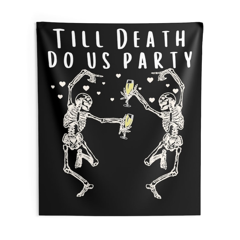 Funny Tapestry, Bachelorette decorations, Bachelorette Backdrop, Halloween Party Decor, Til Death Bachelorette Party, Bachelorette Banner image 2