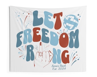 Custom 4th of July Bachelorette Tapestry: Patriotic Party Backdrop