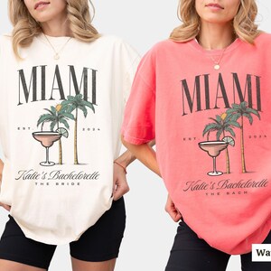 Chemise personnalisée pour EVJF Miami : t-shirt couleurs confort nuptiale Florida Beach image 8