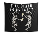 Funny Tapestry, Bachelorette decorations, Bachelorette Backdrop, Halloween Party Decor, Til Death Bachelorette Party, Bachelorette Banner