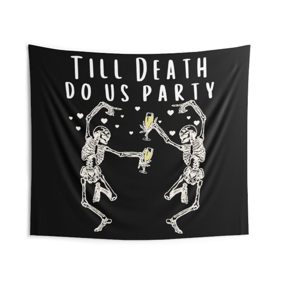 Funny Tapestry, Bachelorette decorations, Bachelorette Backdrop, Halloween Party Decor, Til Death Bachelorette Party, Bachelorette Banner
