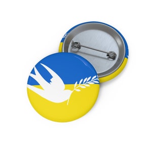 Ukraine Pin, Ukraine Flag, Peace Pin, Cute Pins, Ukraine Flag Button, Ukraine Gift, Stand with Ukraine, I support Ukraine image 2