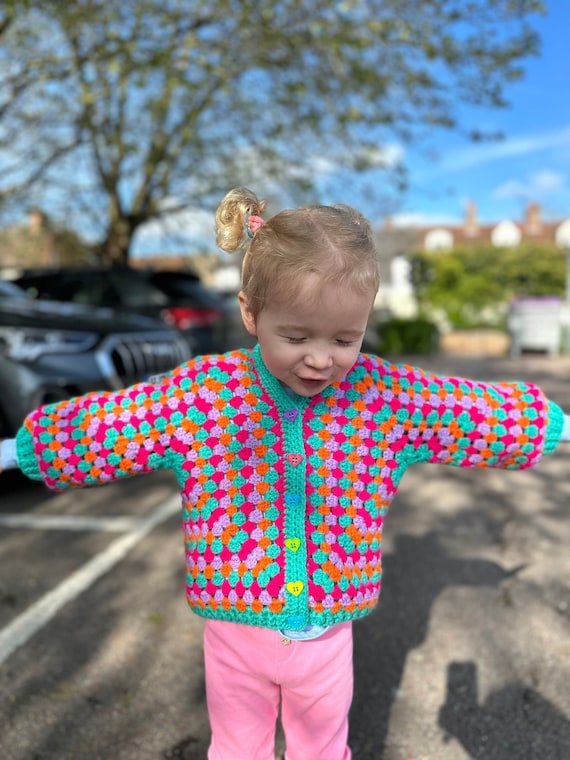 Rainbow cardigan kids sale