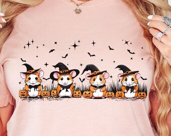 Witchy Hamsters & Pumpkins Halloween T-Shirt