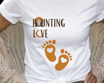 Haunting Love Postpartum T-Shirt, Halloween New Mom Tee