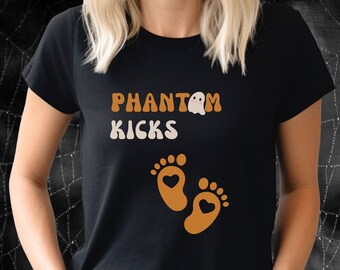Phantom Kicks Postpartum T-Shirt, Halloween Pregnancy Tee