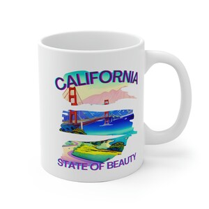 California Golden Gate Bridge Novelty Mug for Lovers of the Golden State California State Pride Cup, Present for California enthusiasts