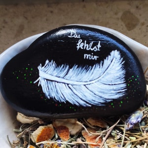 Mourning stone painted with saying individually painted stone as a mourning gift personal memorial stone with saying grave decoration personally