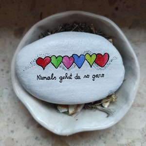Trauerstein bemalt mit Spruch individuell bemalte Steine als Trauergeschenk personalisierbar Gedenkstein mit Spruch