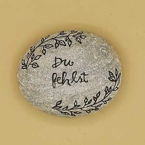 Memorial stone with saying handmade painted stones as a mourning gift customizable memorial stone with saying calligraphy