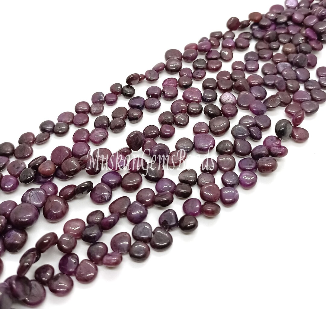Perles Lisses Rondes En Rubis Rouge Sang 10mm - Lot D'un Collier De 18 Pouces | Pierre Gemme Naturelle