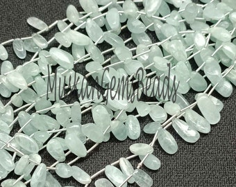 party plan jewelry companies Natural Aquamarine Handmade Plan Pear Shape Beads, 7" Strand, Blue Aquamarine Teardrop Gemstone Beads, Jewelry