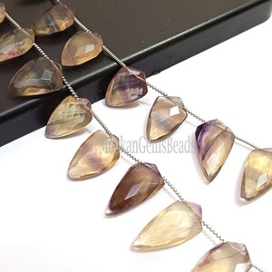 Faceted Multi Fluorite Tie Beads: 8&quot; Gemstone Strand