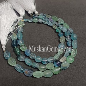 AAA Multi Fluorite Nugget Beads: 8&quot; Strand for Jewelry Making