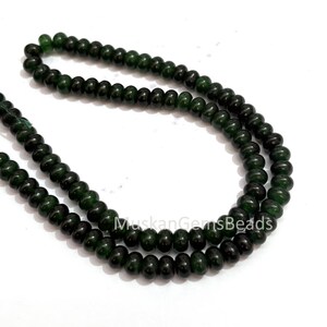 Green Quartz Rondelle Beads: Handmade Smooth Gemstone Strand (8 Inch)