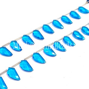 Blue Chalcedony Faceted Beads: Keri Fancy Shape, 8&quot; Strand