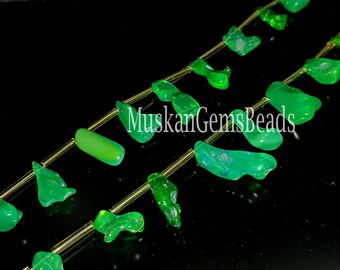 Light Ethiopian Opal Raw Rough Gemstone Beads, 8" Strand, Beads For Jewelry, Natural Ethiopian Opal Flesh Nugget Shape Beads