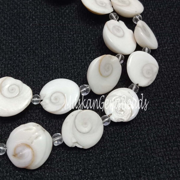 Natural Shiva Eye Coin Shape Beads, 8" Strand, For Jewelry Making, Shiva Eye Smooth Gemstone Beads, T Drilled,