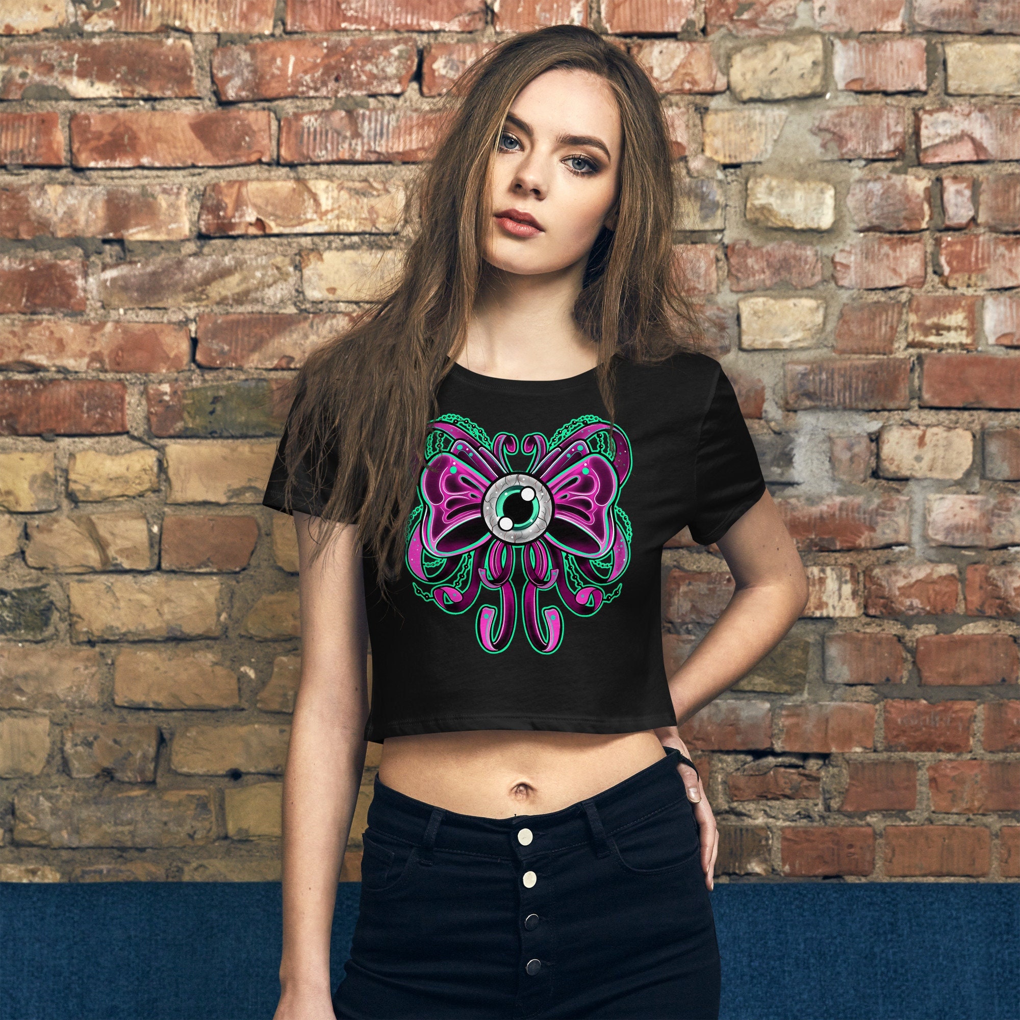 Creepy Cute Bow T Shirt Goth Shirtgoth Clothingemo Etsy