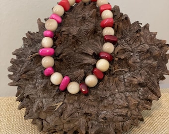 Multicolor Tagua Nut Stackable Bracelet