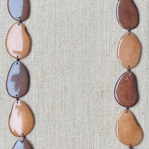 Brown Tagua Nut Long Necklace