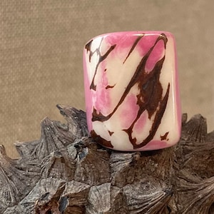 Pink Tagua Nut Statement Ring