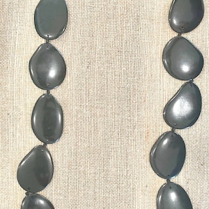 Black Tagua Nut Long Necklace