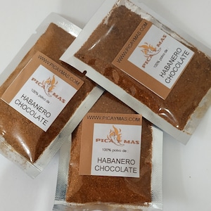 10g container. HABANERO CHOCOLATE POWDER 100% pure habanero chili powder