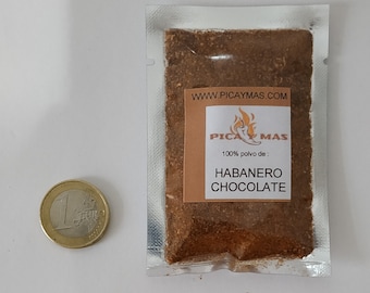 HABANERO CHOCOLATE POWDER container of 10 gr. pure 100% habanero chili powder