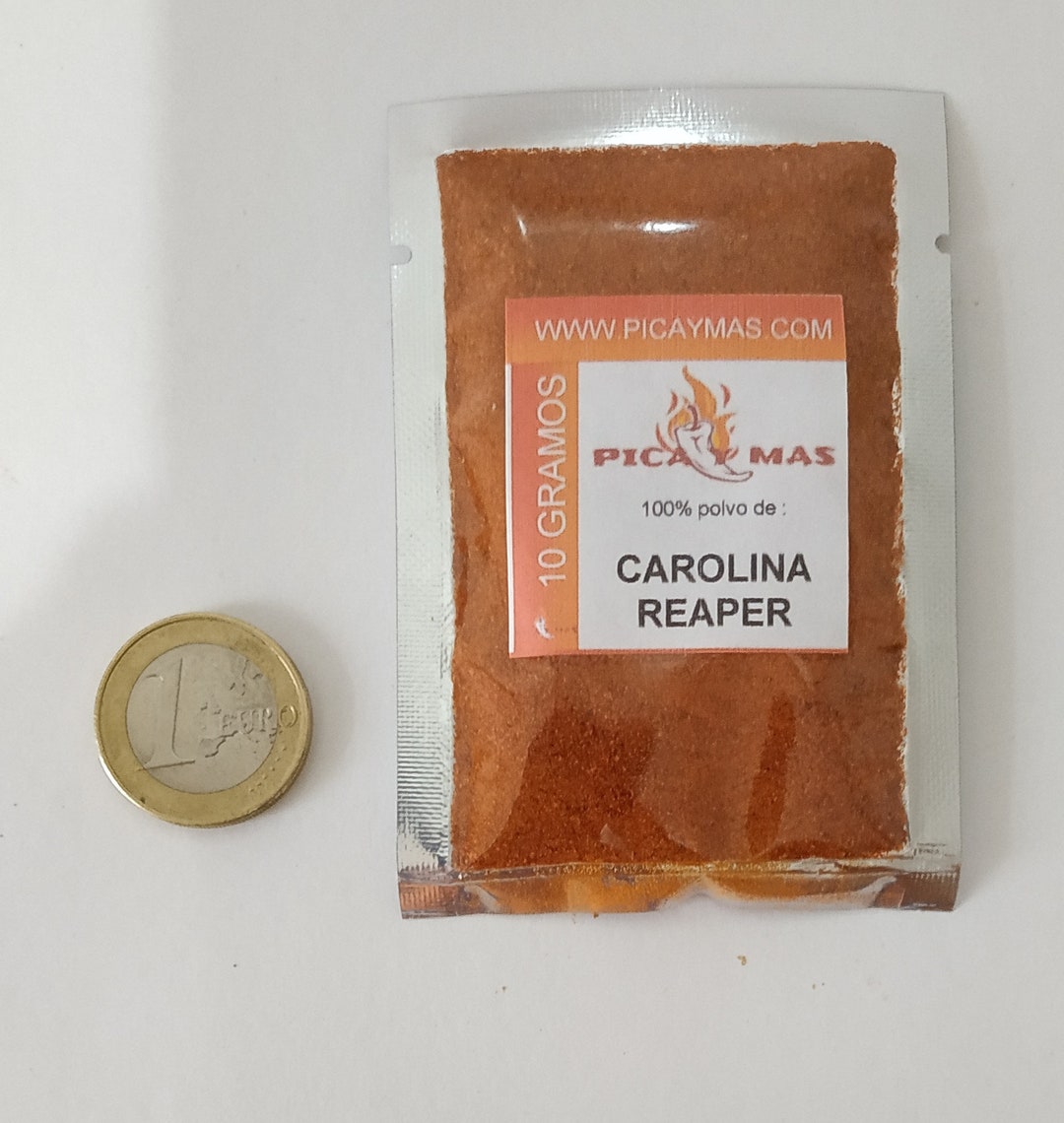 Container of 10 Gr. CAROLINA REAPER POWDER Pure 100% Spiciest Reaper in ...