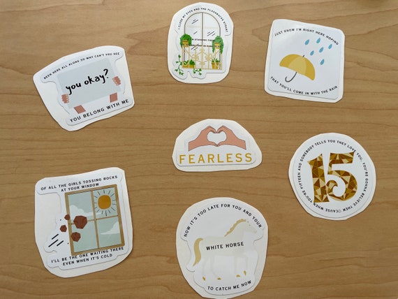 Fearless Cake Stickers | Aesthetic Cake Stickers | Taylor Swift Stickers |  Waterproof Stickers | Vinyl Stickers | Laptop Stickers | Sticker