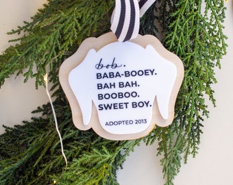 Personalized Dog Nickname Ornament: Custom Pet Keepsake | Holiday Pet Ornament | Gift for Pet Parents