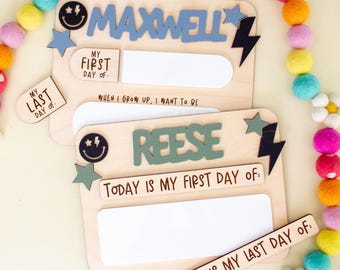 First and Last Day of School Sign: Photo Prop, Customizable Grade