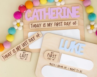 Reusable First and Last Day of School Sign: Wooden Photo Prop | Back to School | First Day of School Photos