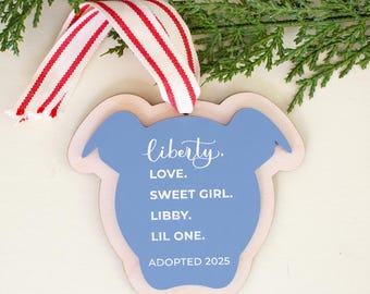 Personalized Pit Bull Ornament | Pet Nickname Keepsake | New Pet Parent Gift