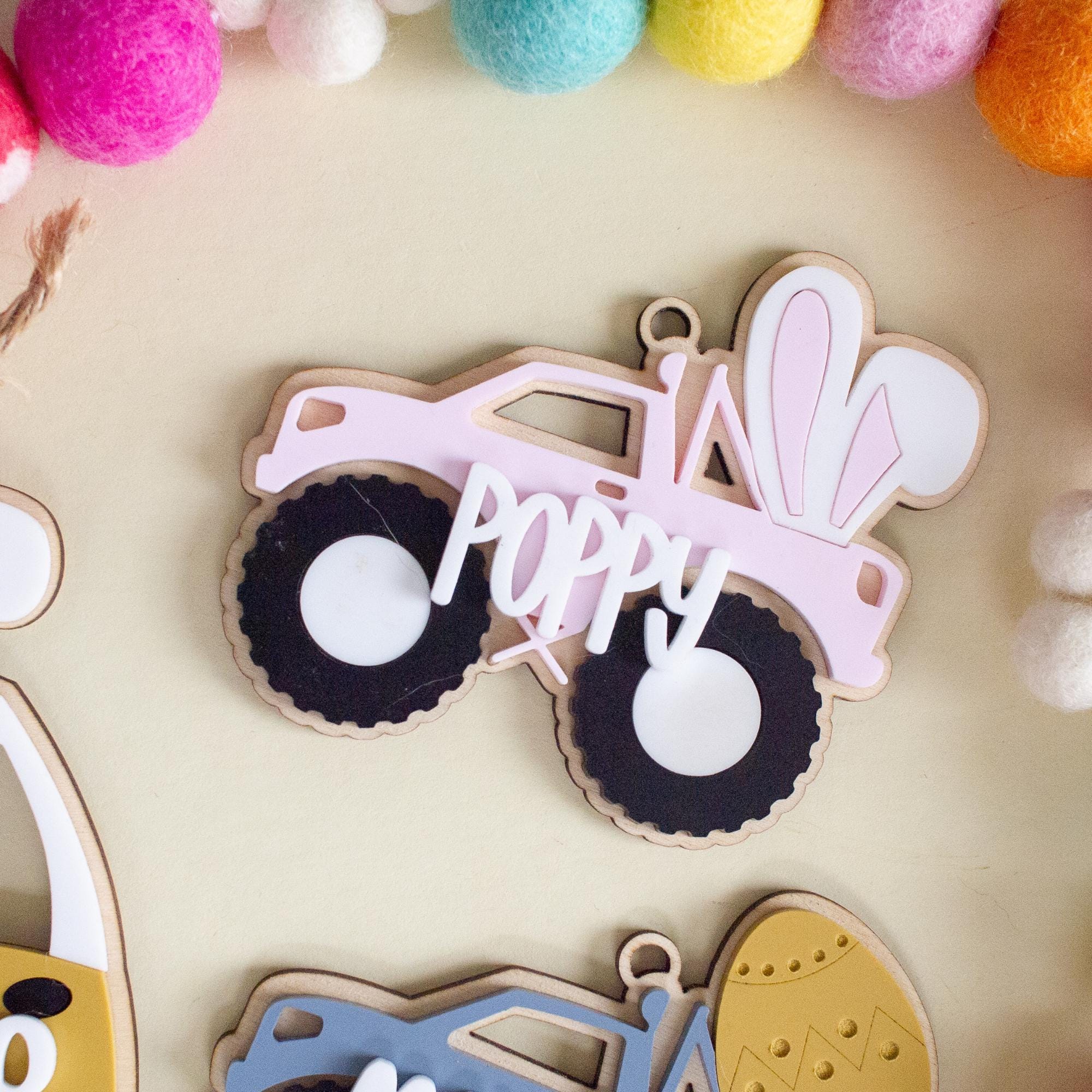 Monster Truck Easter Basket Tag | Personalized Easter Basket Name Tag | Easter Decorations | Custom Name Easter Gift | Truck Tag
