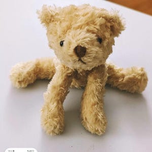 Russ Berrie Floppies BUDDY Teddy Bear Puppy Kiss Me Heart Patch Bean Bag Plush 5” rare