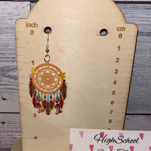 Drömfångareörhängen, Dinglaörhängen, Drömfångarsmycken, Bohoörhängen, Boho Smycken, Nyckfull, Boho, Hippieörhängen, Drömfångare bild 3