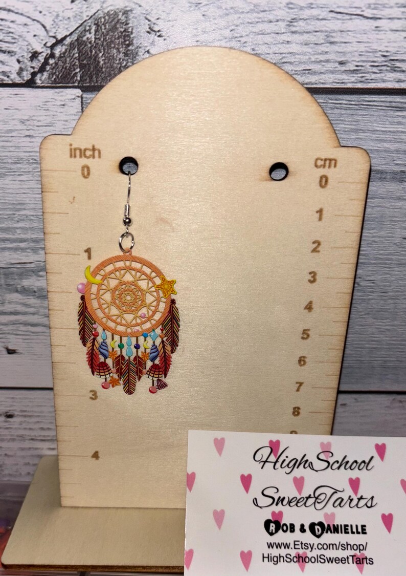 Drömfångareörhängen, Dinglaörhängen, Drömfångarsmycken, Bohoörhängen, Boho Smycken, Nyckfull, Boho, Hippieörhängen, Drömfångare bild 3