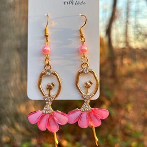 Ballerina Earrings, Dancer Earrings, Ballet Gift, Ballerina Gift, Dancer Gift, Ballet Instructor Earrings, Ballerina Jewelry, Ballerina